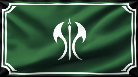 Green White Black Flag