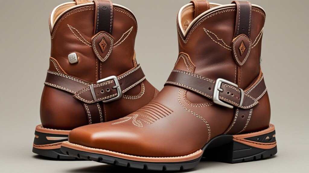 Durango RD3530 Brown Leather Western Ankle Boots Size 12