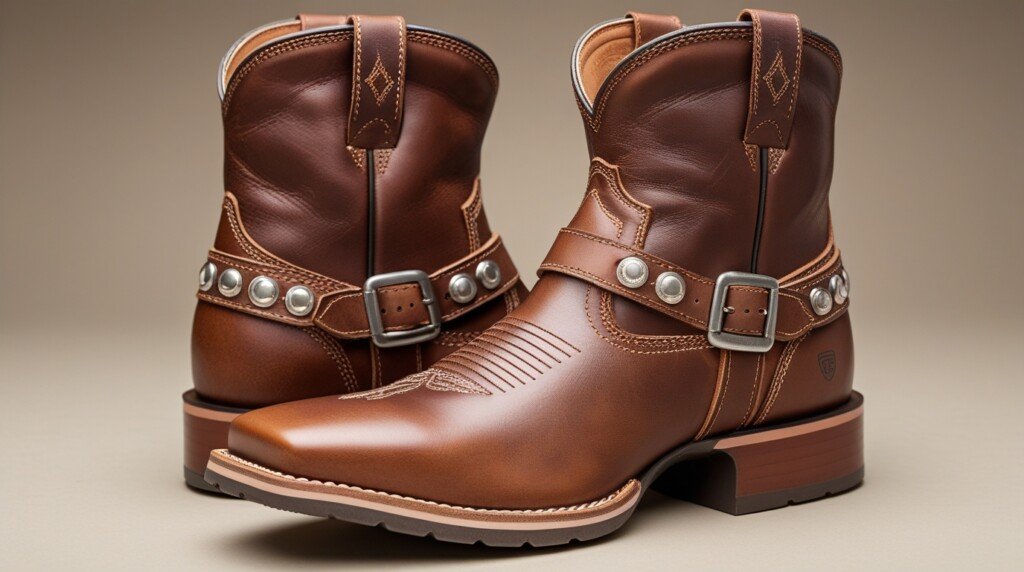 Durango RD3530 Brown Leather Western Ankle Boots Size 12